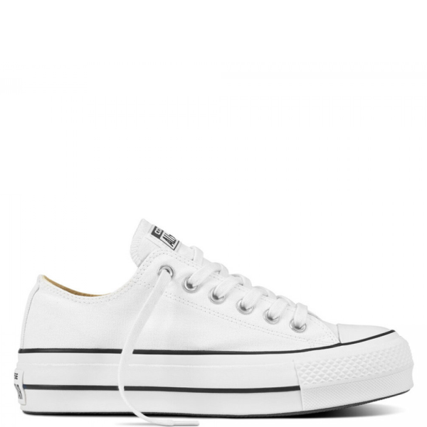 Converse All Star Canvas Platform Low (White)