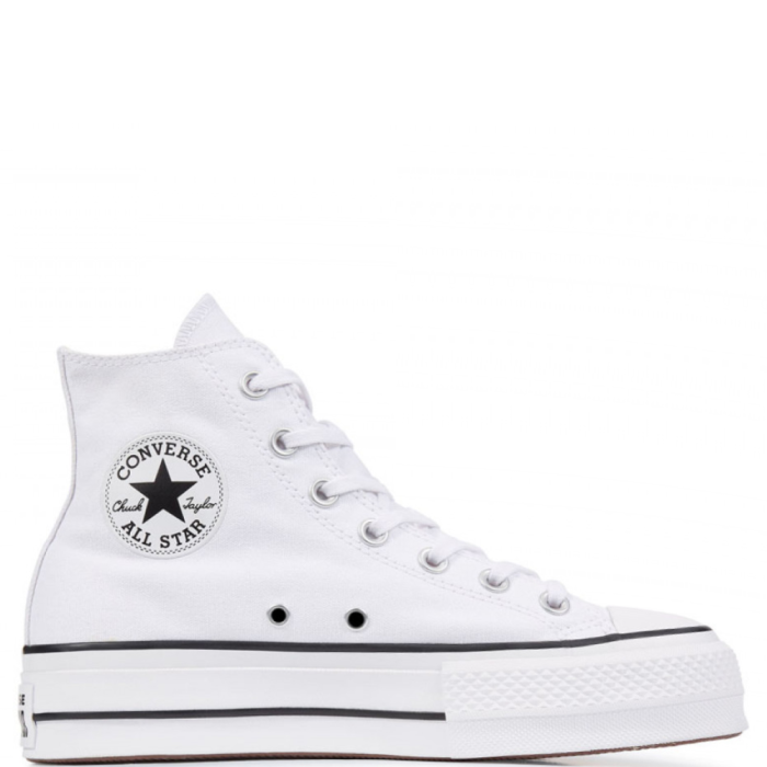 Converse All Star Leather Platform (White)