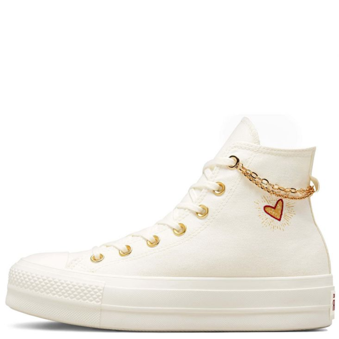 Converse All Star Lift (White/Gold)
