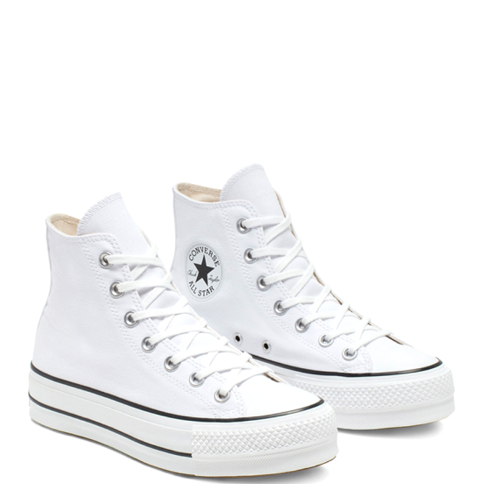 Converse All Star Leather Platform (White)